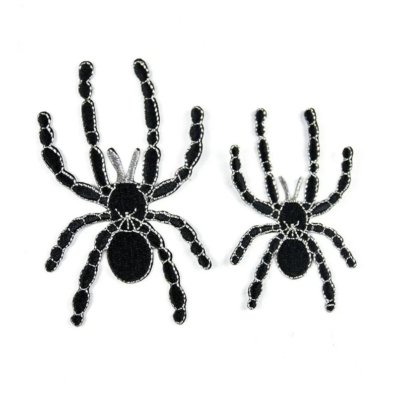 New Animals Embroidery Patches Halloween Black Spider Appliques for Clothes Sewing Supplies Diy Craft Ornament Decor Punk Animal