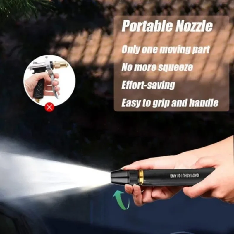 1Pc Lavaggio auto Pistola ad acqua ad alta pressione Pulizia auto portatile Strumento per irrigazione del giardino domestico Ugelli per pistola ad acqua universale