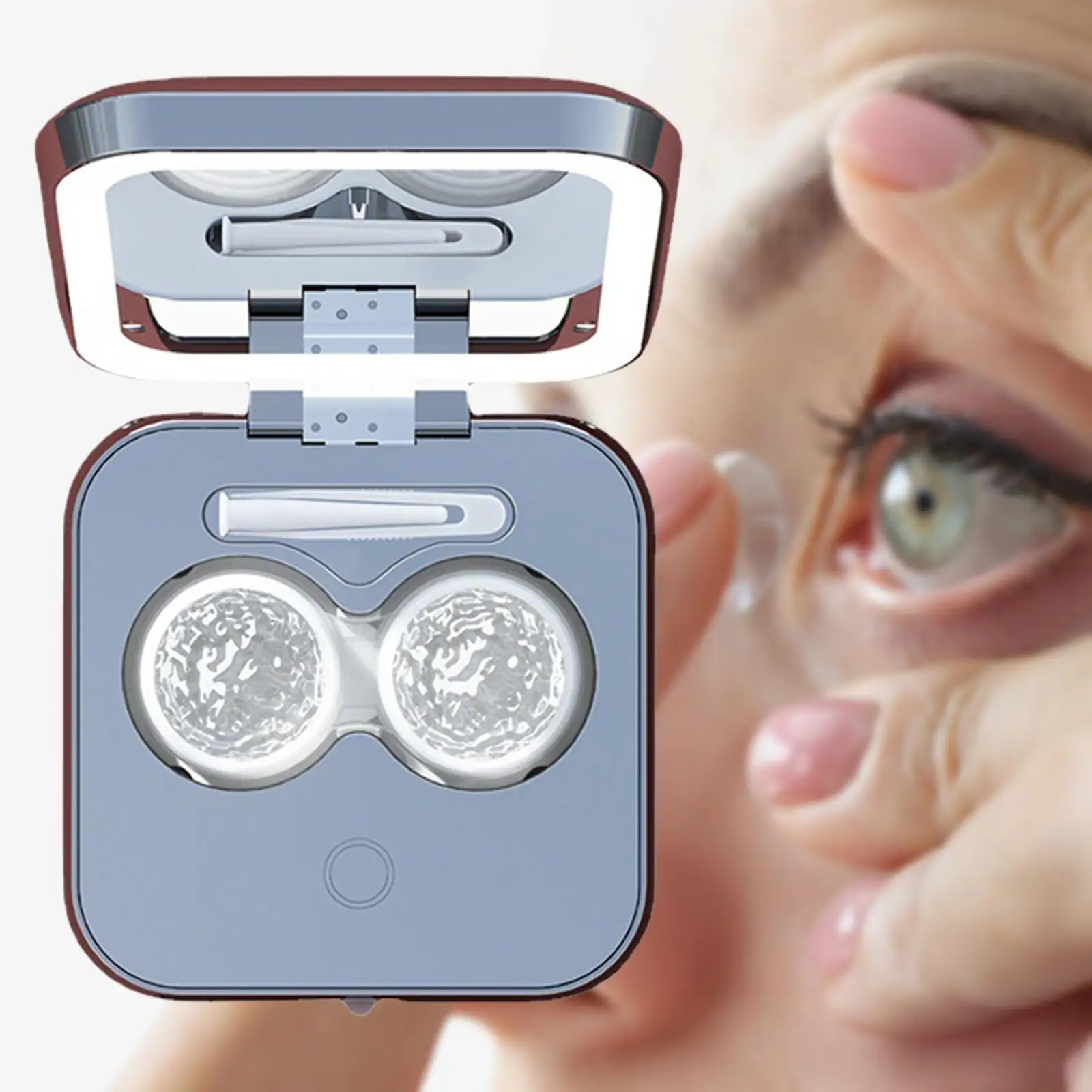 Contact Lens Ultrasonic Cleaning Machine Eye Contact Lens Case USB Rechargeable