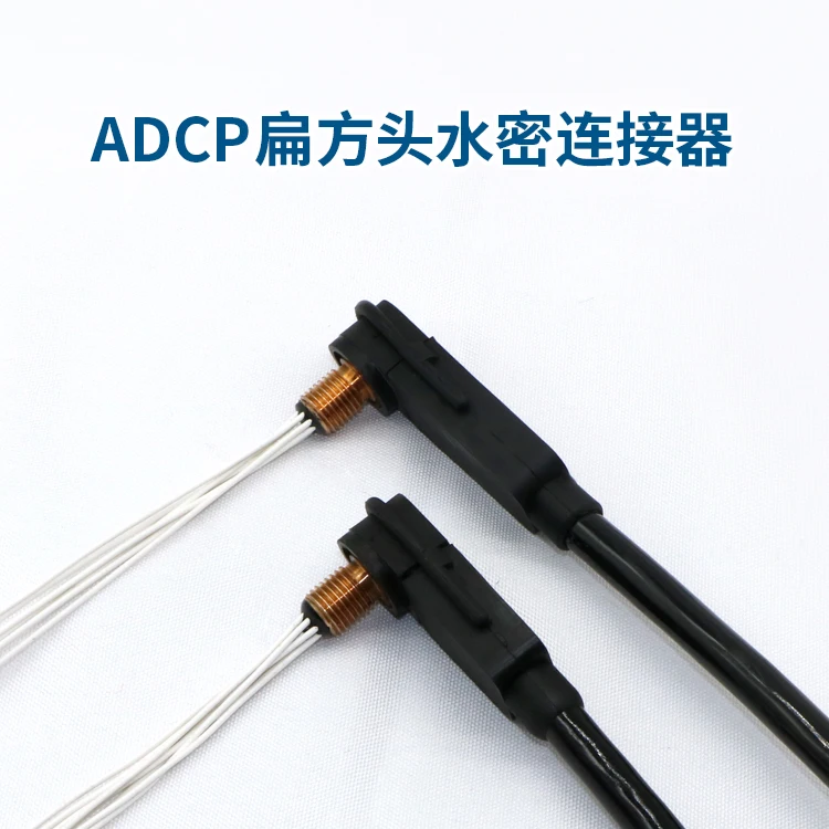 Watertight Connector Flat Square Head 7-8 Core Connector ADCP Underwater Deep Water Cable Connector Plug Socket Waterproof