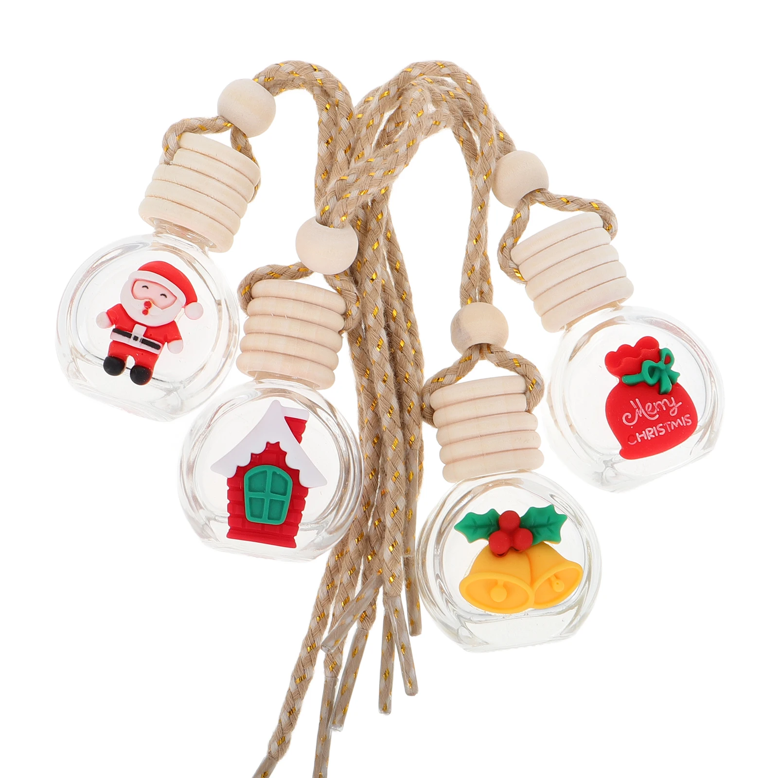

4 Pcs Air Freshener Car Aromatherapy Pendant Hanging Bottle Fresheners Ornaments