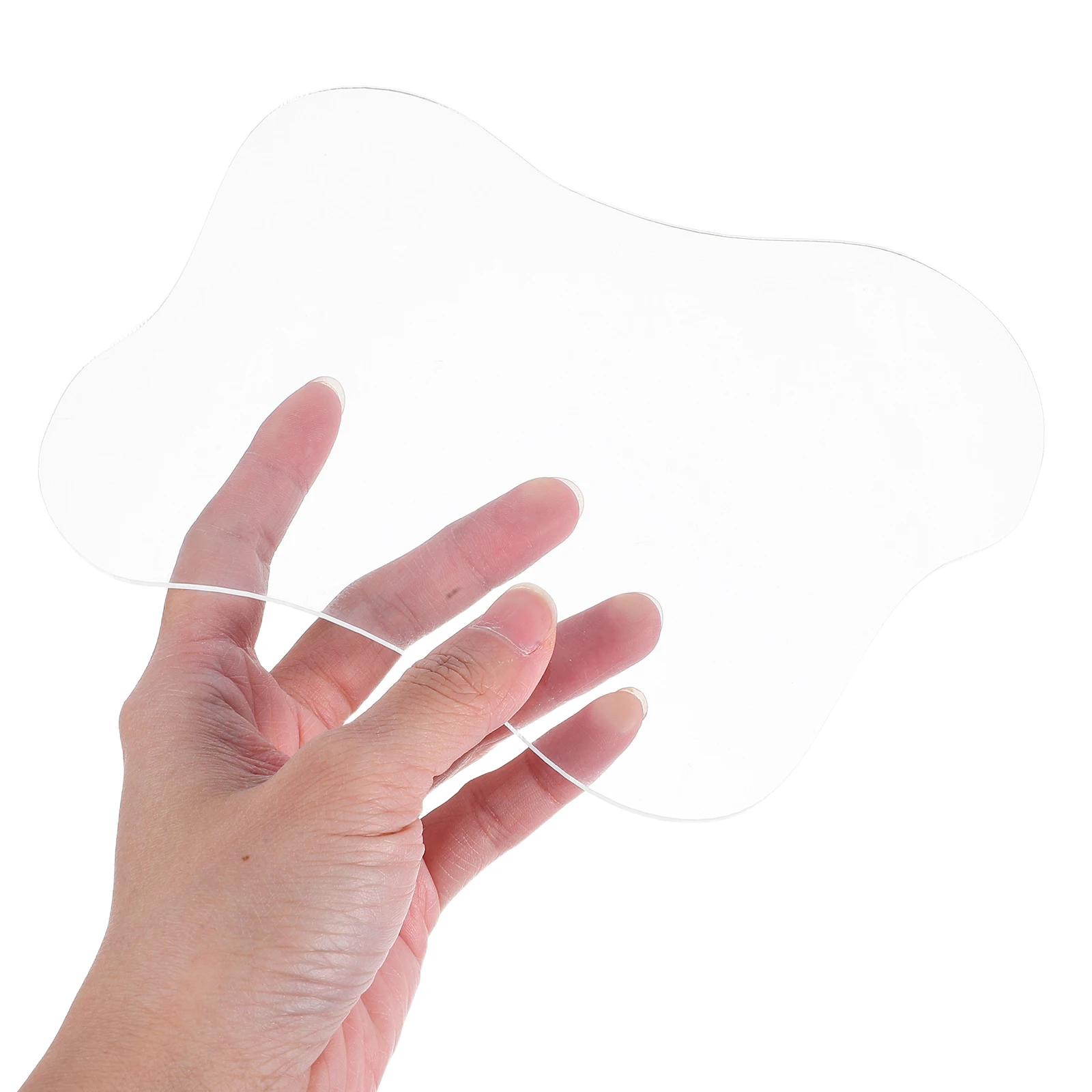 

2Pcs Acrylic Irregular Shape Coasters Transparent Modern Cup Mat for Desk Table Heat Resistant Waterproof Surface Protector