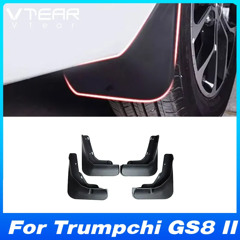 

Vtear For Trumpchi GS8 II 2022-2024 ABS Mudguard Fender Cover 4pcs/set Anti-Splash Easy Install Fit Black Exterior Accessories