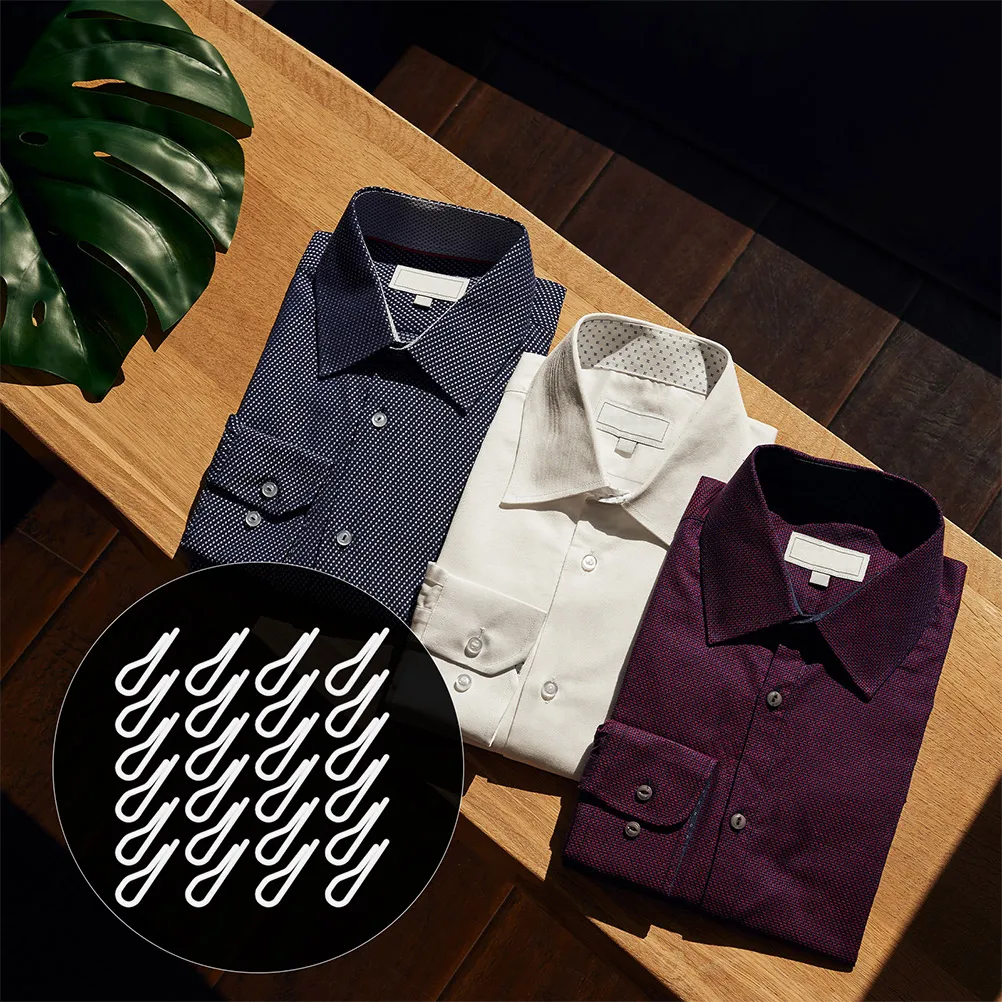 

200Pcs Reliable Plastic Garment Clips Texture Shirt Fixing Clamp for Shirts Pants Sleepwear Home Essentials