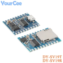 DY-SV19R DY-SV19T Moduł odtwarzania głosu MP3 WAV Decod 32Bit 32GB IO Trigger UART Control Storage Audio USB Flash Storage TF Card