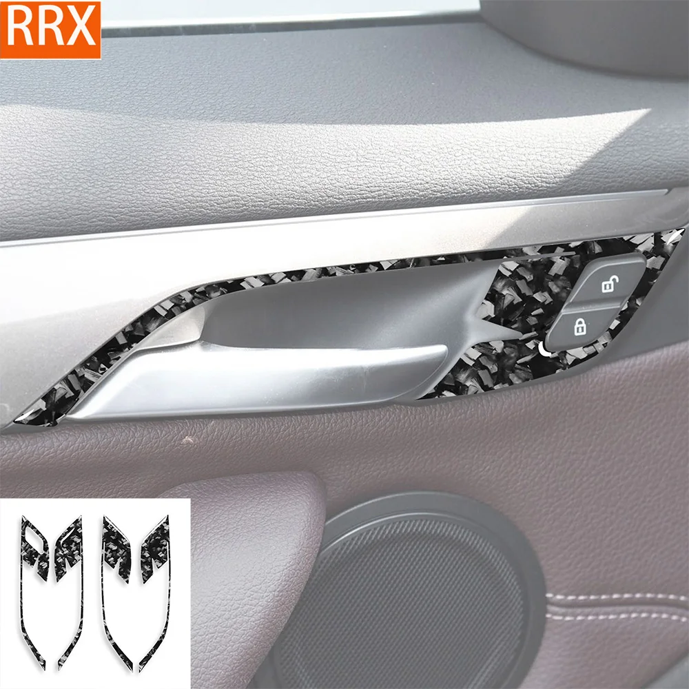 

For BMW X1 F48 2016-2021 X2 F39 2018-2021 Door Handle Frame Cover Tuning Forged Carbon Fiber Sticker Car Interior Accessories