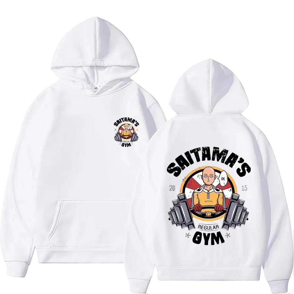 "2025 سترة بقلنسوة مطبوعة من القطن الخالص بنسبة 100% لخريف وشتاء الرسوم المتحركة One Punch للرجال والنساء، كاجوال، عصري، دافئ وفضفاض. #3