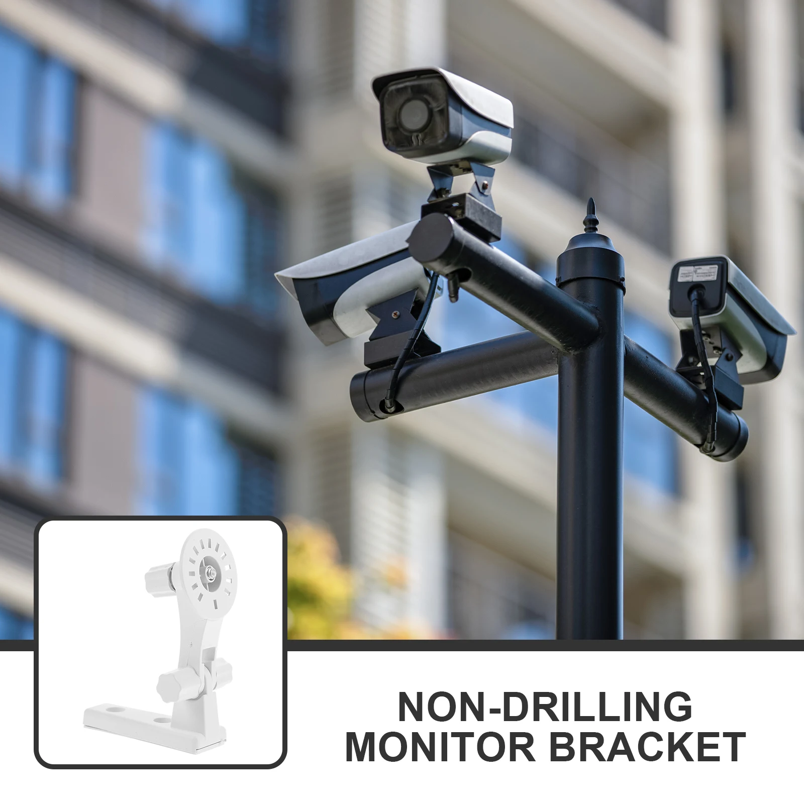 

Security Camera Mount Bracket Wall Adjustable Rotatable Monitor Abs Durable Easy Install Home Decor Versatile Wall Mount Bracket