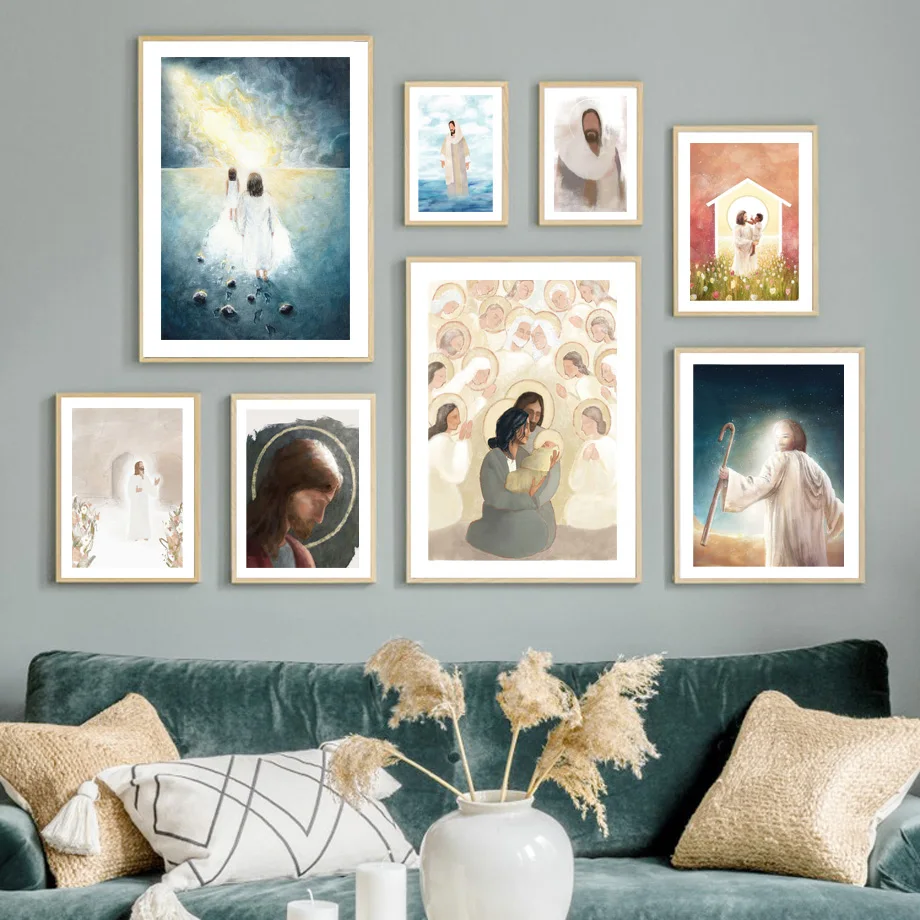 Jesus Christian Bible Faith LDS Posters And Prints Abstract Wall Art Mural Canvas Painting Modern Living Room Home Decoration