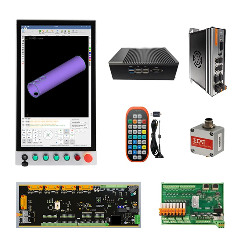 TLF Raytools XC4000T Ether Sistema de controle de movimento Profsional de corte de tubo de 2 mandris Controlador Raytools Xc4000 T2