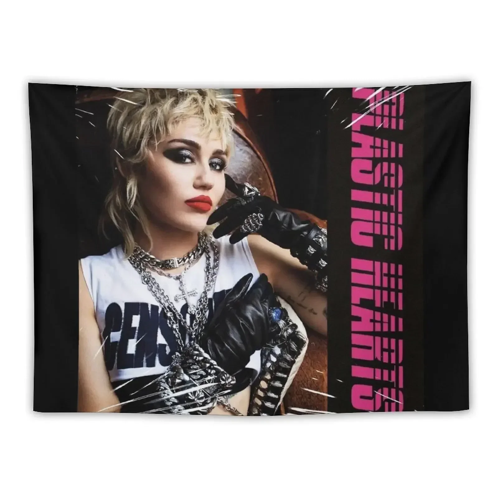 Plastic Hearts Miley Tapestry Decor For Bedroom House Decorations Tapestry