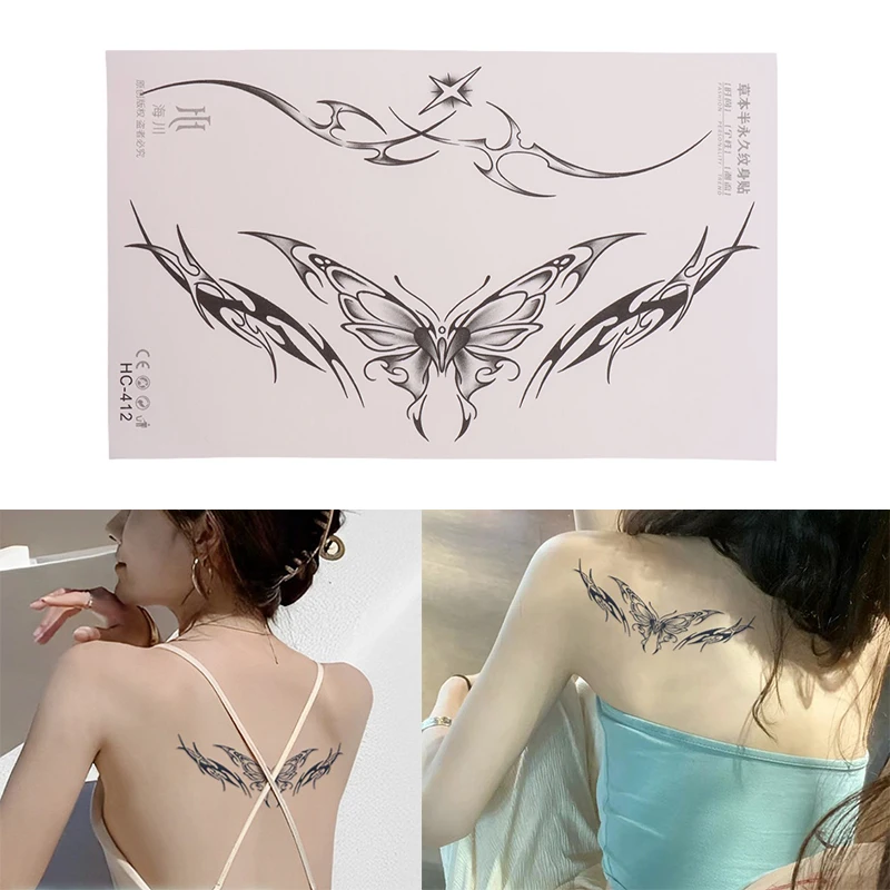 Waterdichte Tijdelijke Tattoo Sticker 3d Vlinder Small Body Art Nep Tatto Flash Tatoo Pols Voet Hand Voor Meisje Vrouwen