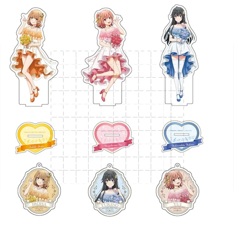 

Game Yui Yuigahama Yukino Yukinoshita Iroha Isshiki Acrylic Stand Figure Doll Anime Keychain Cosplay Toy for Gift