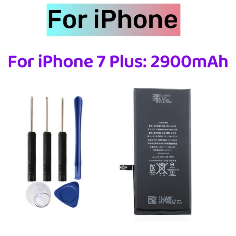 Batería de repuesto de alta capacidad para iPhone 7, 7 Plus, batería de repuesto para iPhone 7 + herramientas gratis 3