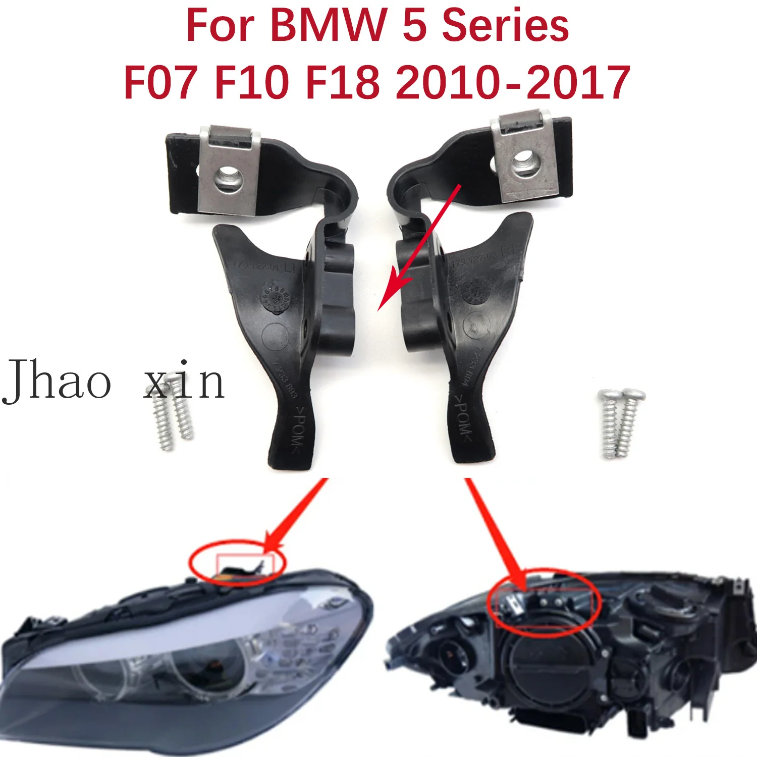 63127262734 63127262735 for BMW 5 Series F07 F10 10-2017 Upper Claw with Screws Fixed Bracket Lamp Clip Car Headlight Repair Kit