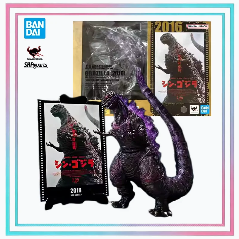 Figura de Acción Original de Bandai S.H.MonsterArts, Shin Godzilla 2016, 4ª Forma, Despertar, Espalda Púrpura, Colección de Anime, Juguete de Regalo