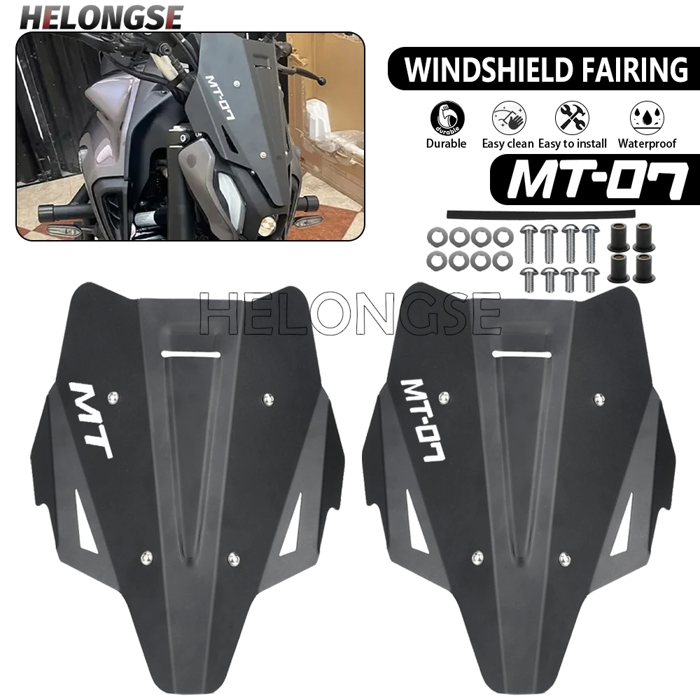 

2024 MT07 Motorcycle Accessories Windshield Windscreen Deflector Fairing Cover For YAMAHA FZ07 FZ-07 MT-07 MT 07 2021 2022 2023