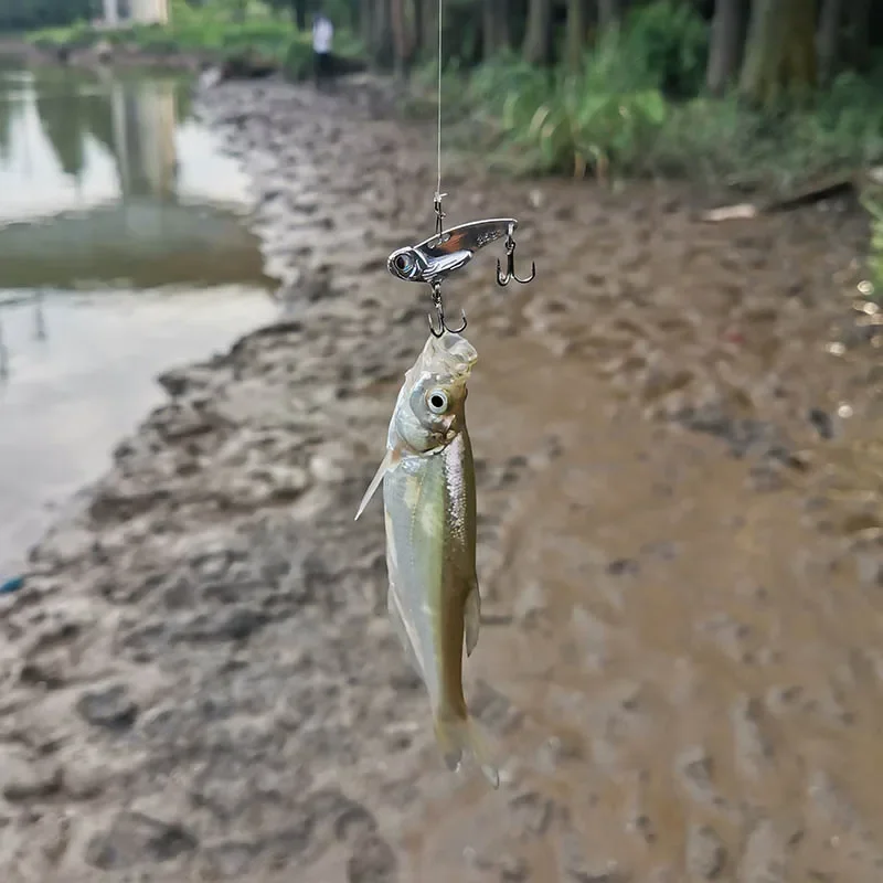 Señuelo VIB metal ojos 3D vibraciones vívidas para pesca de lubina