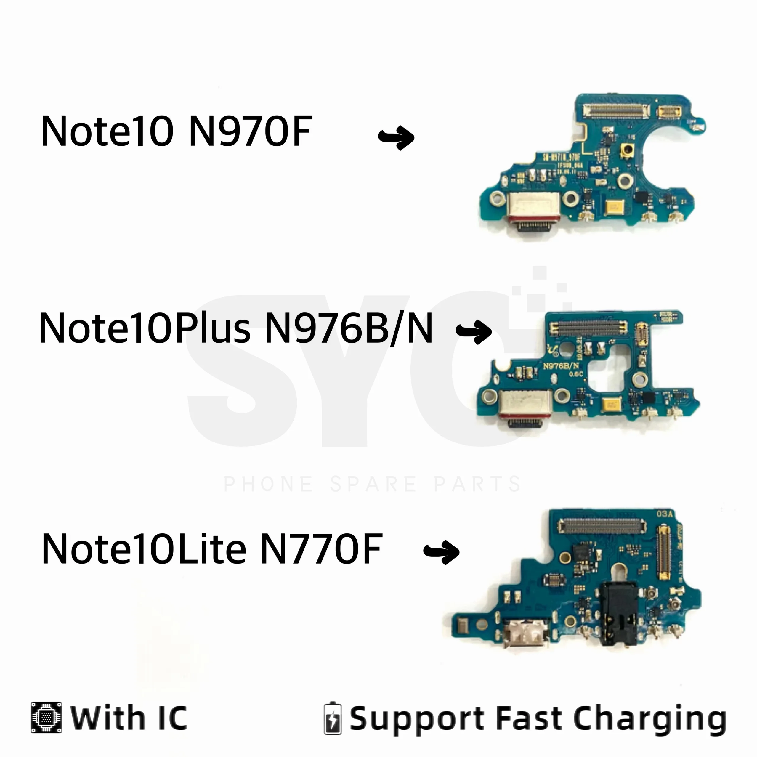 1Pcs Good quality Charger Board Flex For Samsung Note 10 Plus Lite N970F N976B N770F USB Port Connector Dock Charging Cable Flex