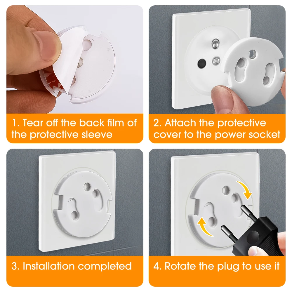 Cubierta protectora para toma de corriente de 1 a 5 piezas, interruptor de alimentación, enchufe de seguridad, tira de enchufe, suministros de