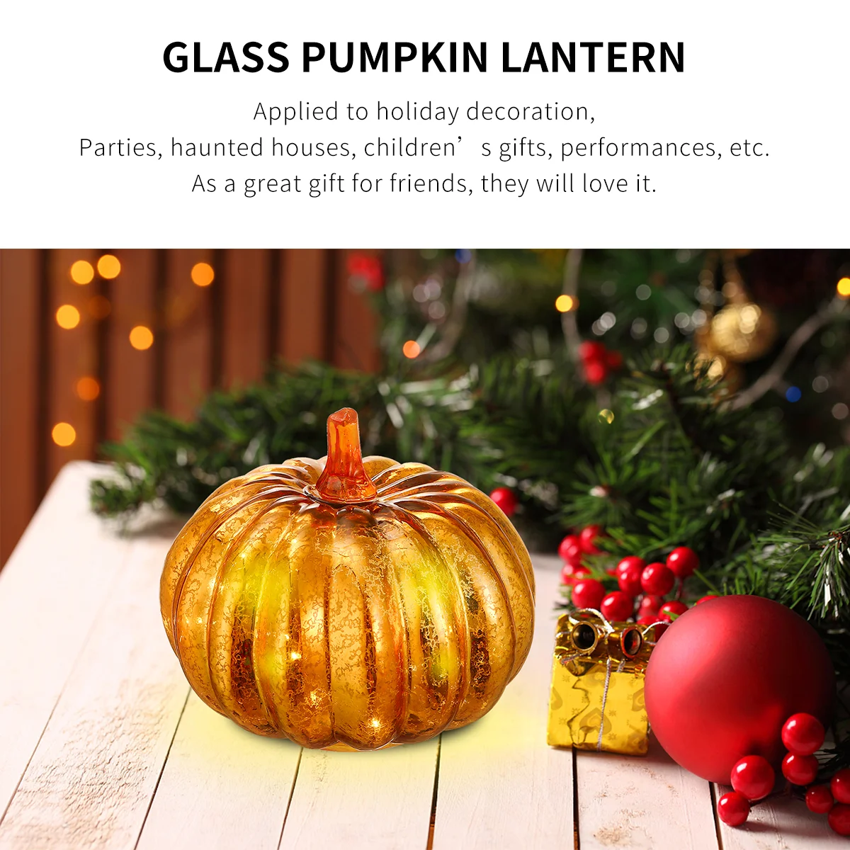 โคมไฟหัวแจ็คแก้วฮาโลวีนขนาดมินิ, โคมไฟ LED ตกแต่งวันเกิดสำหรับเด็กผู้ชายอุปกรณ์ฟักทอง