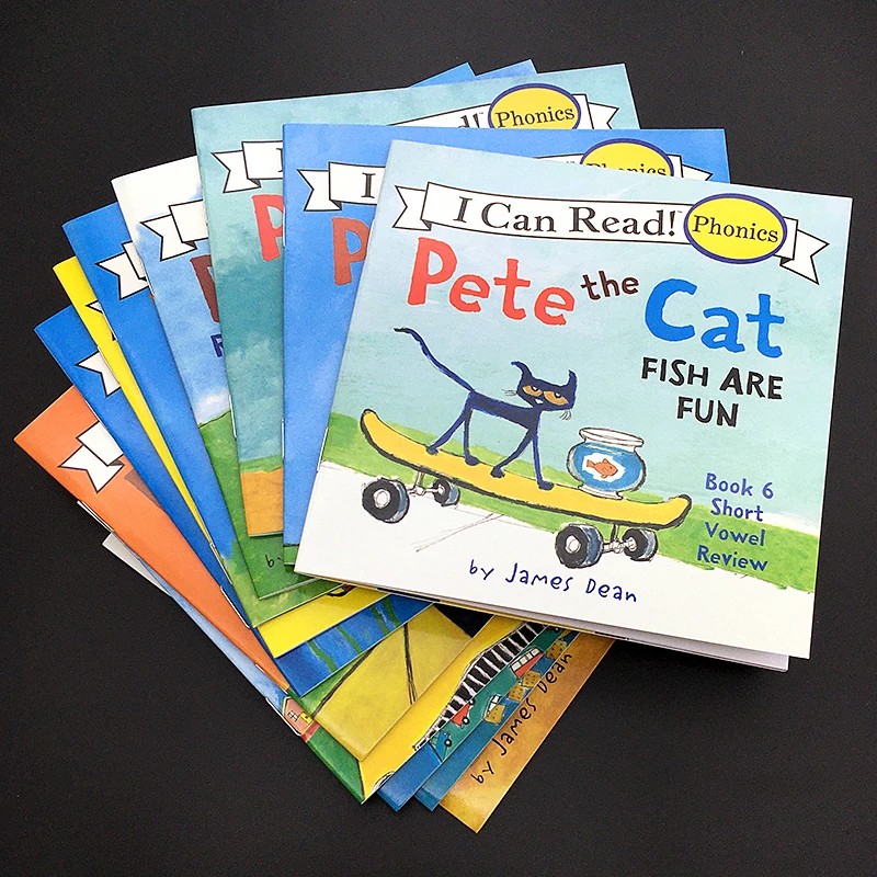 

12 Book/Set I Can Read The Pete Cat English Books For Kids Story Libros Educational Toys For Children Pocket Reading Livros Art