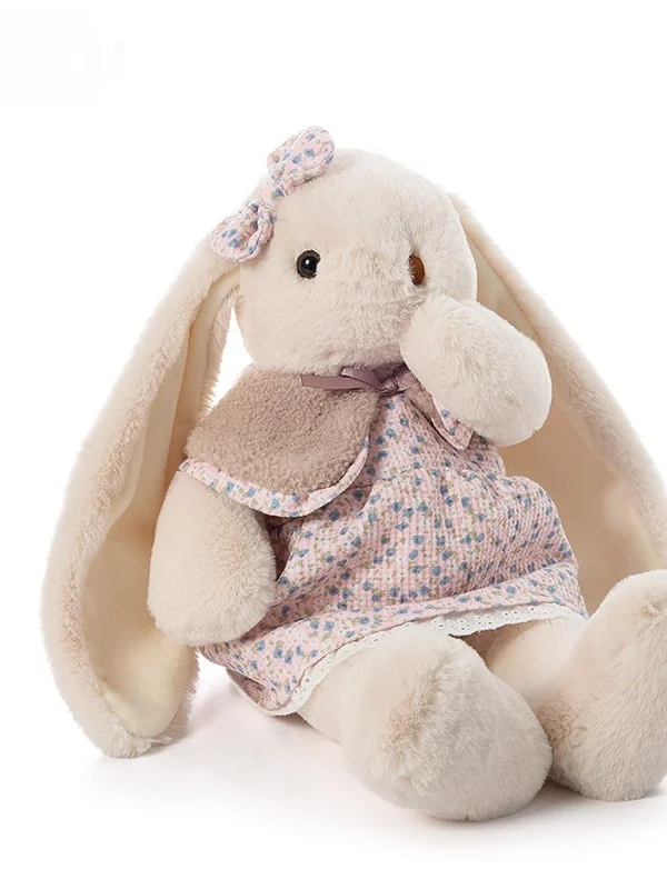 

Мягкая игрушка-кролик Hugs Baby Plu с длинными ушками, подарок на день рождения, мягкая плюшевая игрушка-кролик, наполненная полиэстером, детская подушка