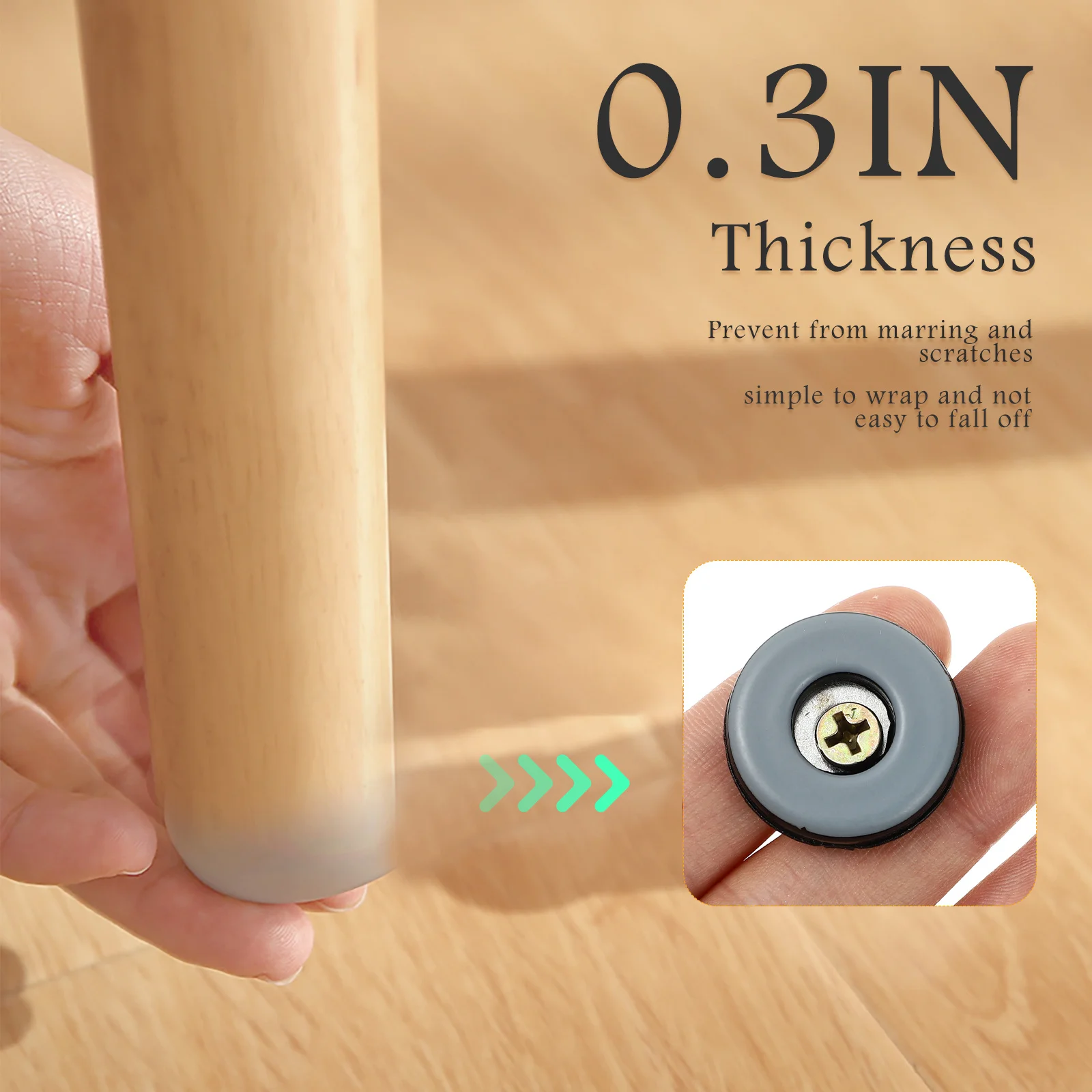 

24pcs Furniture Legs Protector Pads Non-Slip Chair Feet Wood Laminate Tile Reduce Noise Furniture Sliders For