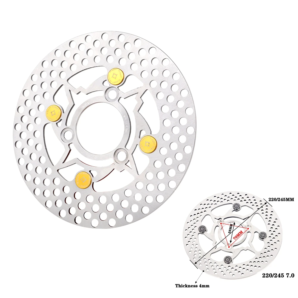 Universal Motorcycle 220/245mm*70mm Semi Floating Disc Brake Disc For Scooter Honda Yamaha Aerox Cygnus-X BWS RSZ Niu Ninebot