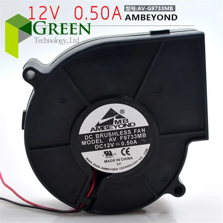 

The original AMBEYOND 12V 0.50A 9733 industrial blower or Burn oven blowing turbo blower fan AV-F9733MB with 3pin