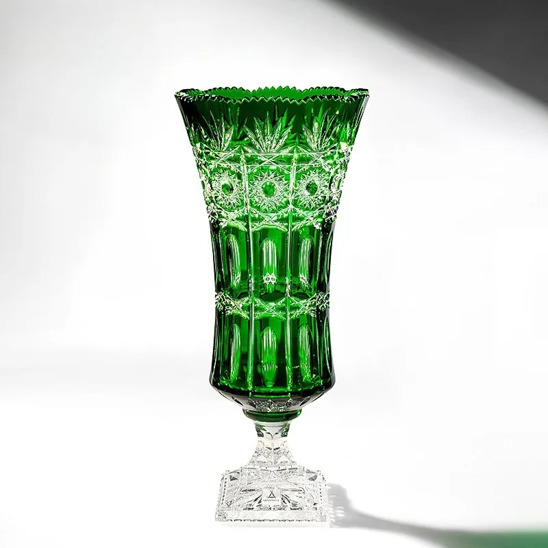 Crystal vase European living room decoration high value light luxury ornament