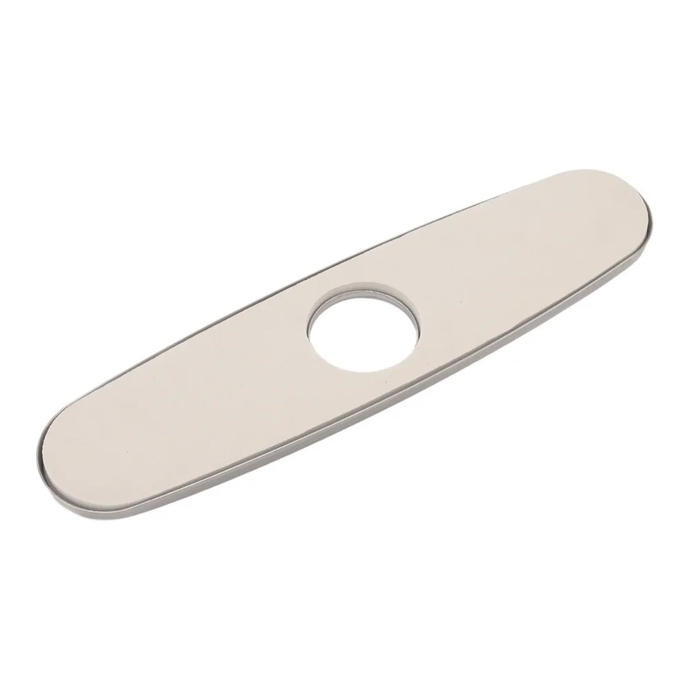 Brushed Finish Sink Faucet Hole Cover 304 Stainless Steel Bottom Plate Design Faucet Decorative Panel Single Hole Compatible