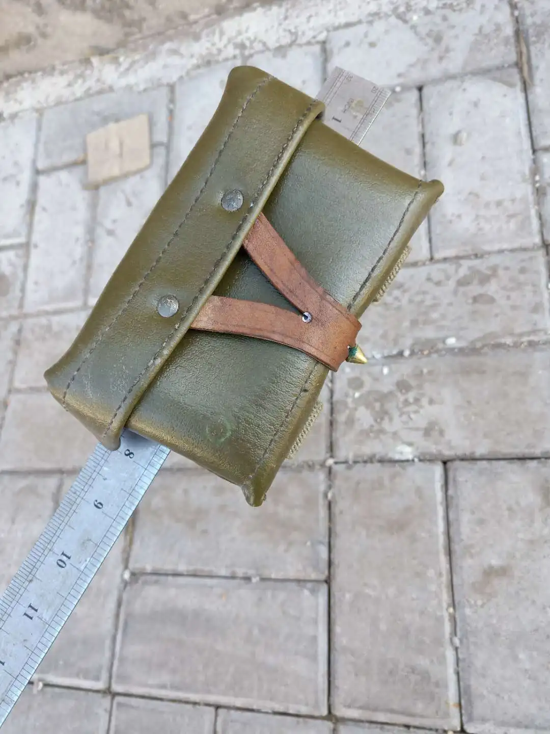 Armyshop2008 العسكرية القديمة الأصلي فائض الجيش الصيني 56 SKS 7.62 مللي متر الجلود الذخيرة الحقيبة حزمة #1