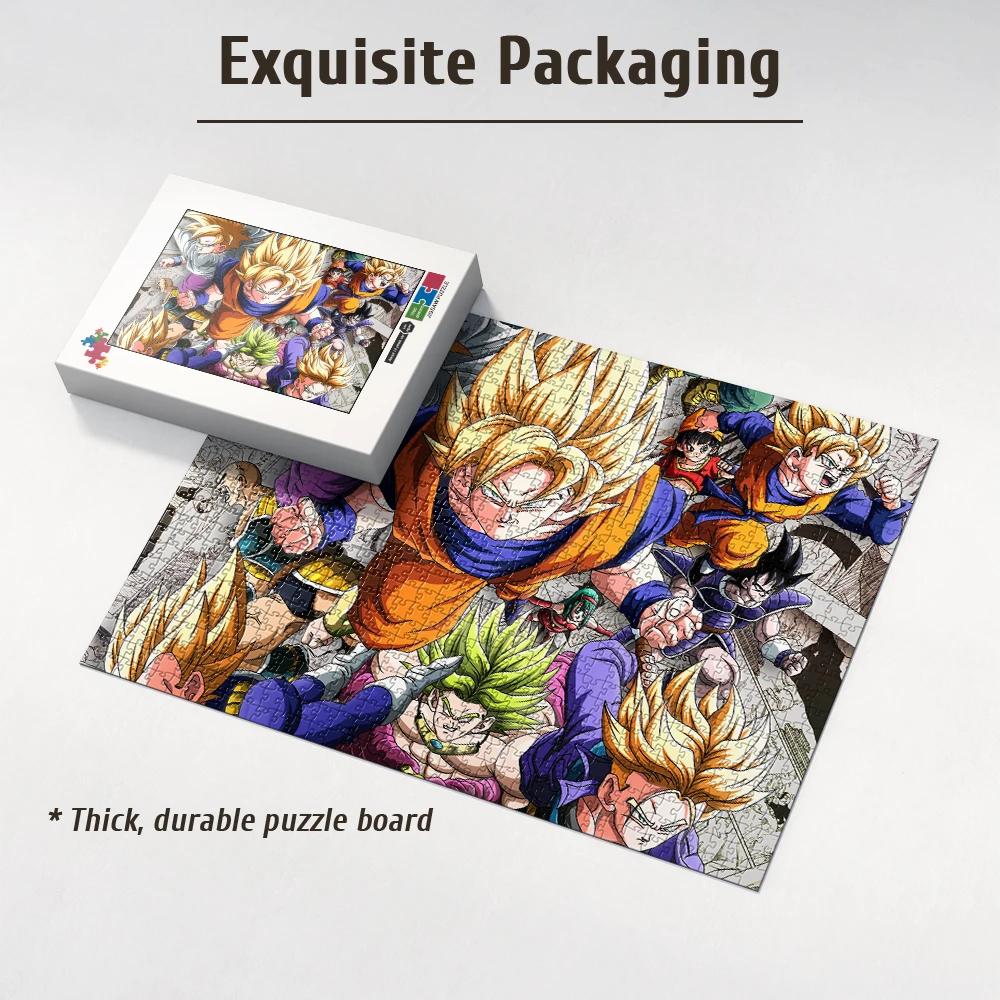 Rompecabezas de Dragon Ball Goku Super Saiyan, 108/200/300/500/1000 piezas, rompecabezas de madera, regalo de alta calidad, regalo divertido de cumpleaños