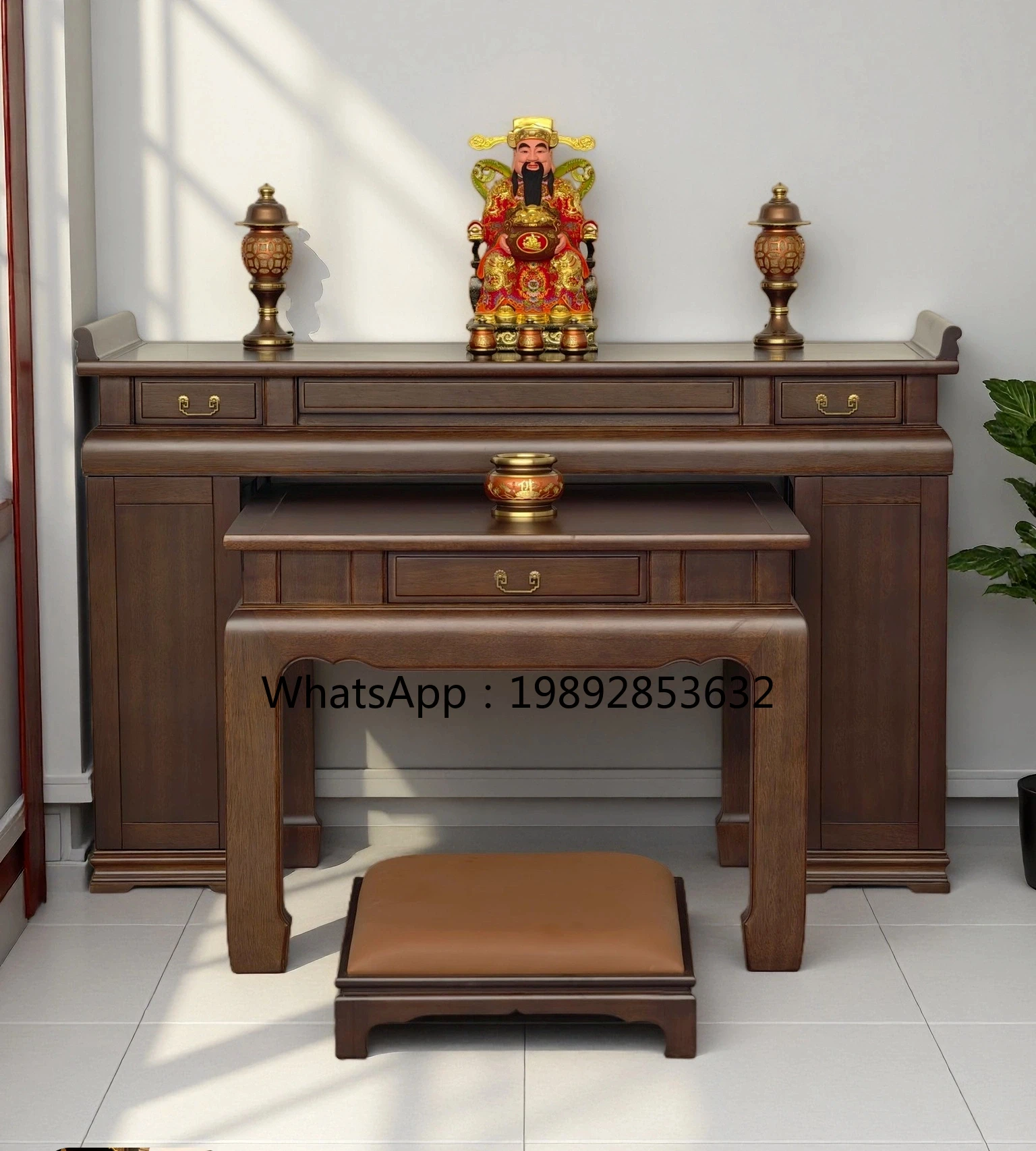 LYY Altar Incense Table Home Use Solid Wood Simple Buddhist Altar Buddhist Shrine Worship Table New Chinese Style Modern