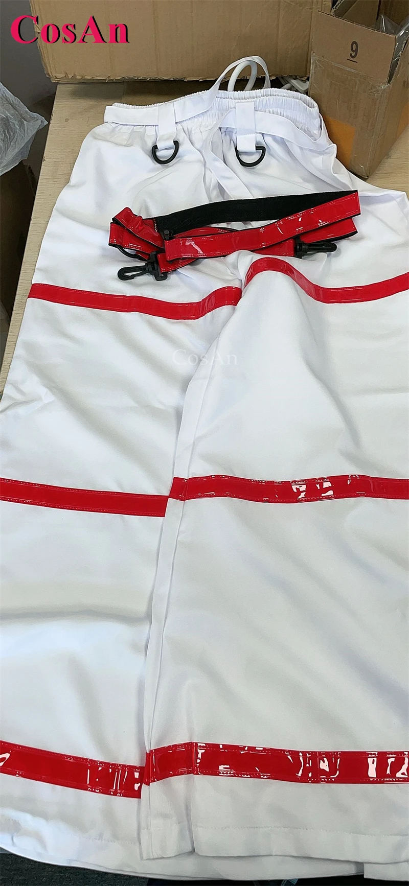 CosAn نمط جديد الأبيض ريبر السراويل T1M ملبورن شفل شبح الرقص السراويل وسيم جرس قيعان عاكسة بنطلون للجنسين