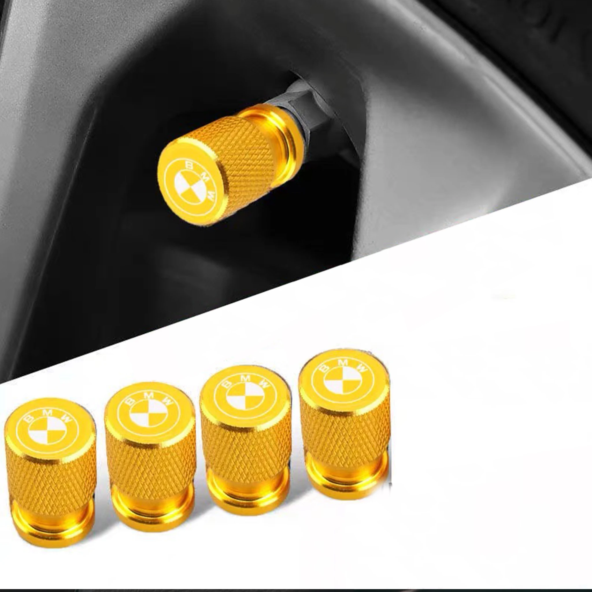 4Pcs Aluminum Car Wheel Tire Valve Caps Tyre Rim Stem Covers Airdust Waterproof For BMW X1 X3 X5 E39 E46 E60 E70 F30 G20 G30 G60