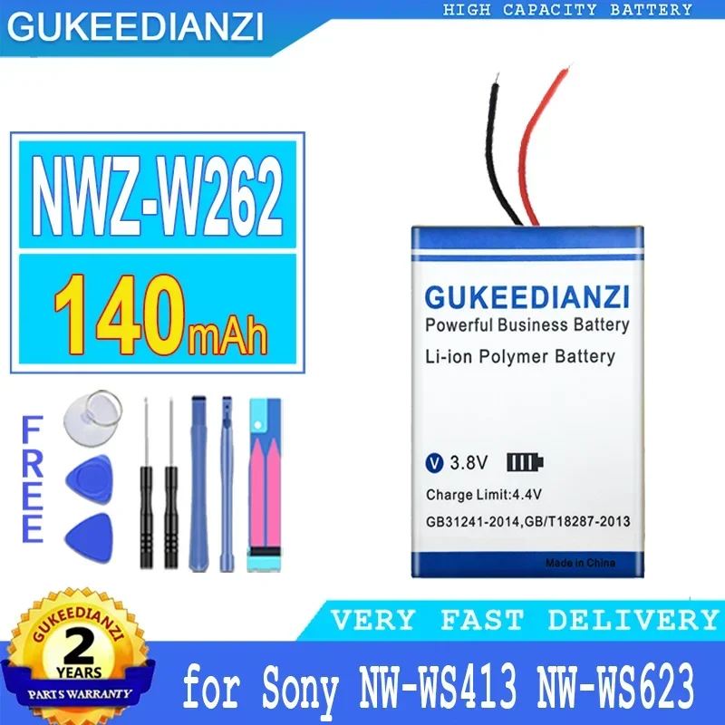 GUKEEDIANZI Big Power Battery for Sony NW-WS413, NW-WS623, NW-WS625, NWZ-W273S, NWZ-W262, 401225, 2 Line