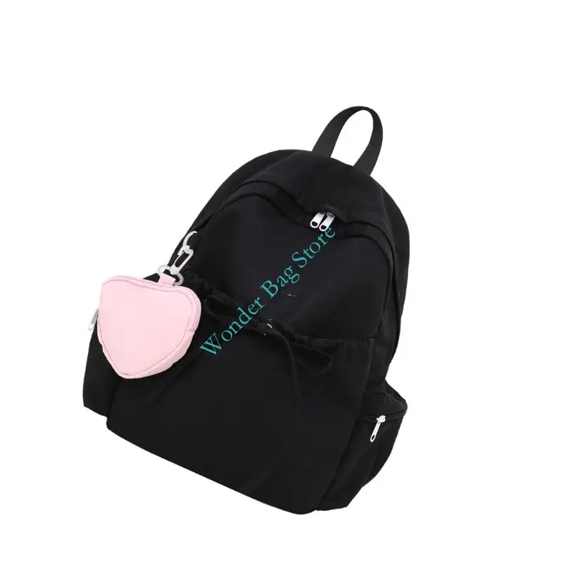 H3CB Ransel Sekolah Tas Buku Sekolah Perguruan Tinggi Ringan Ransel Laptop Ransel Kasual Travel Tas Daypack Rapi Uniseks