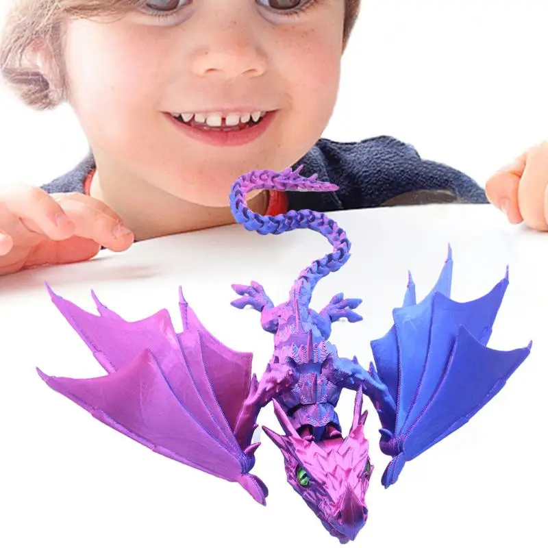 Crystal Winged Dragon Crystal Dragon Toys Relieve Stress Boost Creativity With Articulated Fidget Toy For Home Decor