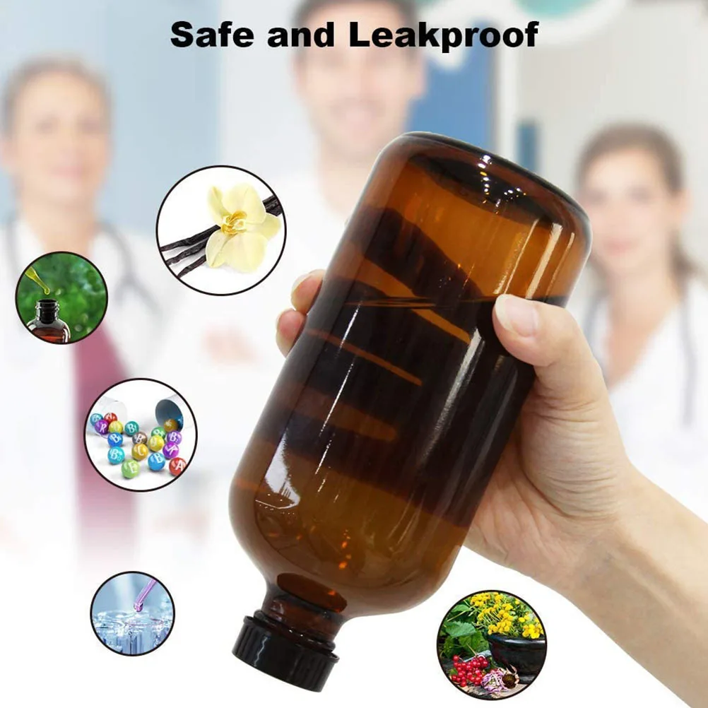 

4 комплекта, 500 мл, прочные перерабатываемые бутылки эфирного масла, портативный дозатор мыла для квартиры, кухни, ванной комнаты, круглая бутылка