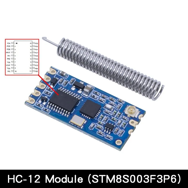 HC-12 wireless module 433MHz receiving and transmitting 1km serial communication transparent data transmission si4438 networking