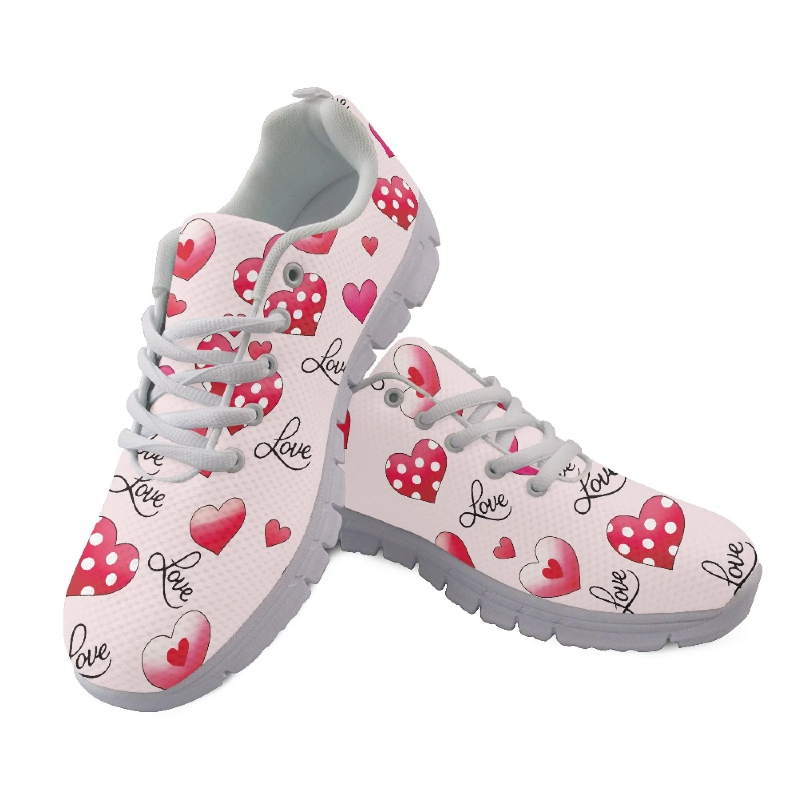 Coloranimal Rose Guinea Pig Fitness Footwear Mesh & EVA Sole Hunting Sneakers Lace-up Sports Tennis Shoes for Women