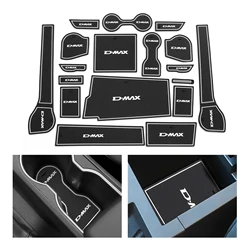 for ISUZU D-MAX 2021 - 2023 DMAX Anti-Slip Gate Slot Cup Mat Non-Slip Door Groove Pad Car Interior Accessories Coaster