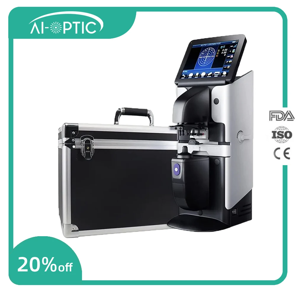 

Portable Lensometer 7 Inch Digital Automatic Focimeter Optical Lensmeter with PD UV Printer AL-360A