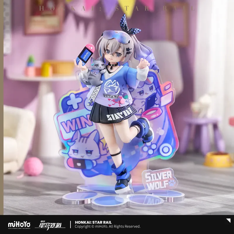 

Presale [Genuine] miHoYo Game Honkai Star Rail Silver Wolf Cartoon Doll Anime Model Prop Silver Wolf Figure Cosplay Xmas Gifts
