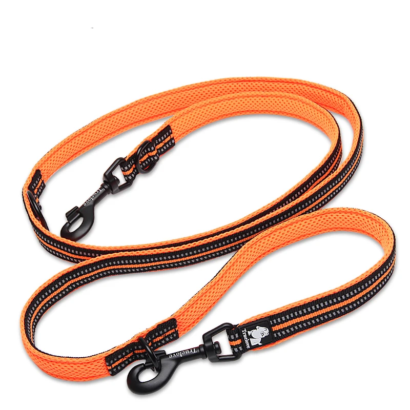 

Winhyepet Multi-Function Dogs Leash Reflective 7 In 1 Durable Slip Adjustable Hands Freely Jogging Pet Training Leash 2 Dogs