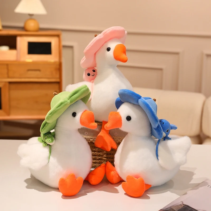 

20/30cm Goose Plush Toys Soft Stuffed Duck Sleep Pillows Cute Animal Home Decoration Goosey Dolls Girl Christmas Gifts