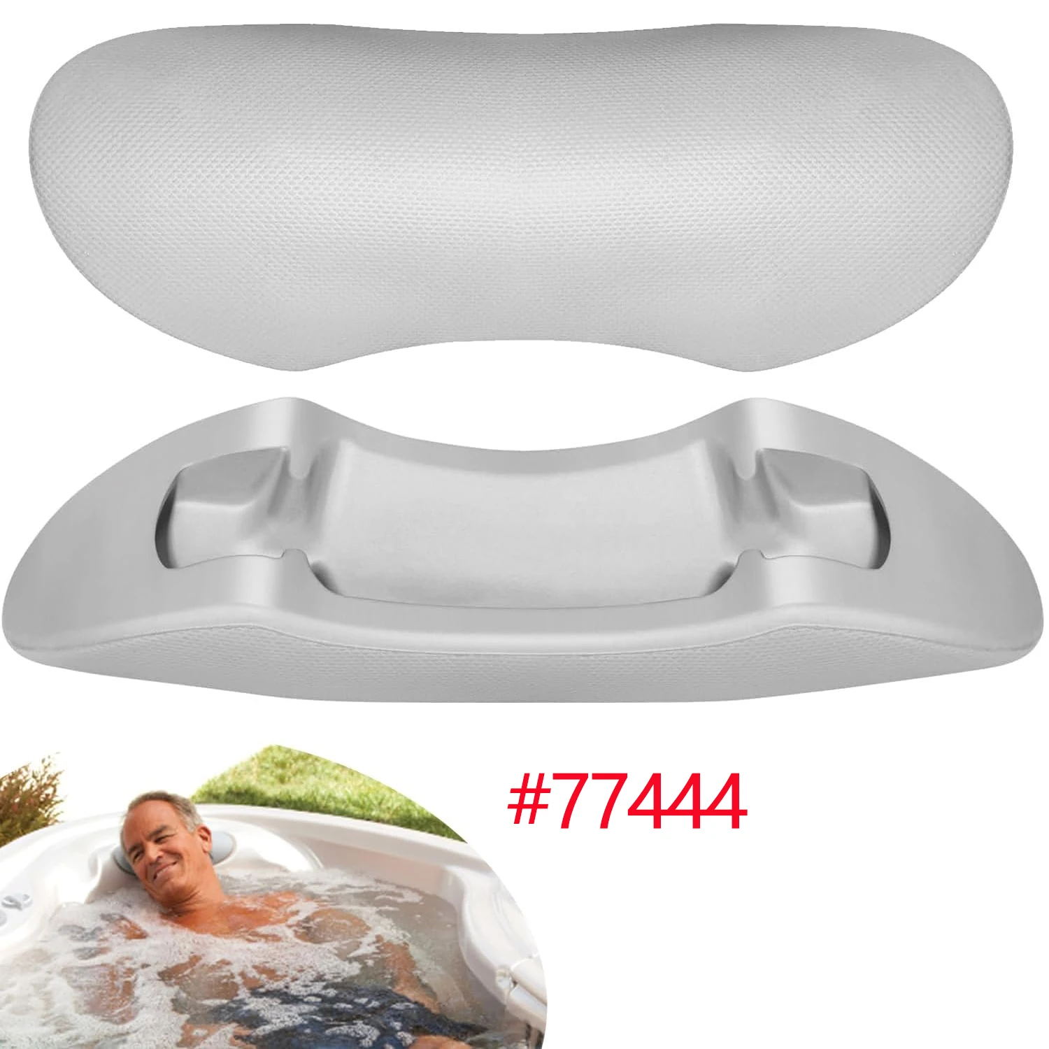 

77444 Grey Pillow Fit for Hot Springs/Hot Spot Relay 2015-2019, for Rhythm, Tempo, SX, TX spas (1 Pack)