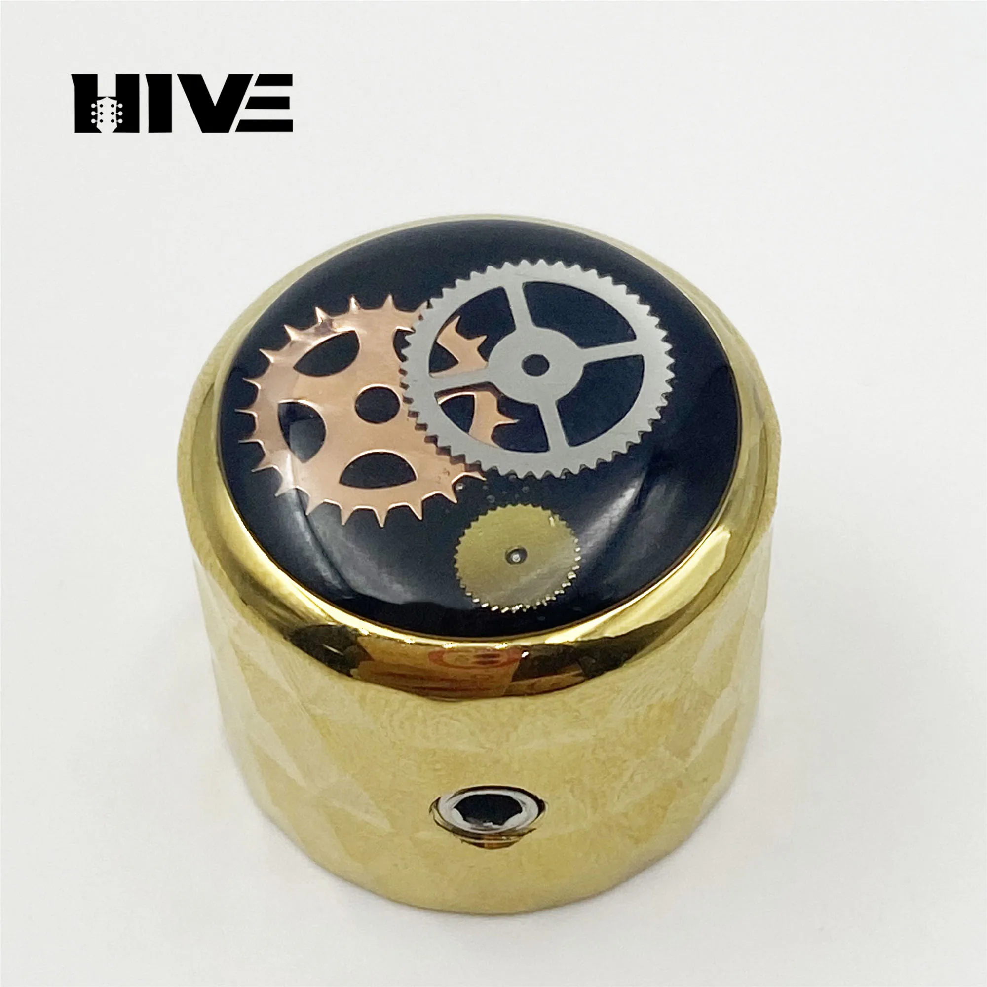High-end Gear-Type Perforated Electric Guitar Volume Knob Cap Electric Bass Tone Knob Cap Guitar Potentiometer Cap